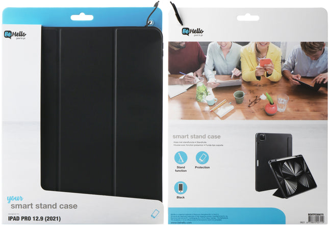 iPad Pro 12.9 2021 case Smart Stand Case Black