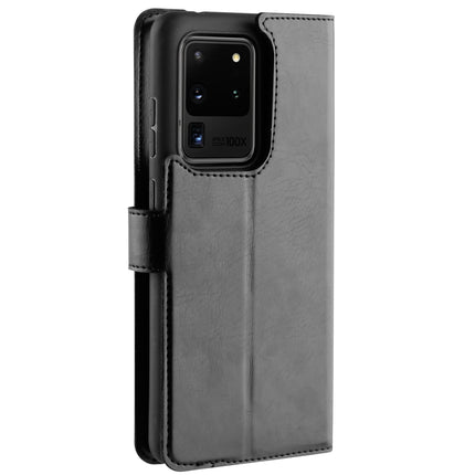 Samsung Galaxy S20 Ultra Gel Wallet Case zwart portemonnee dichtklap hoesje 