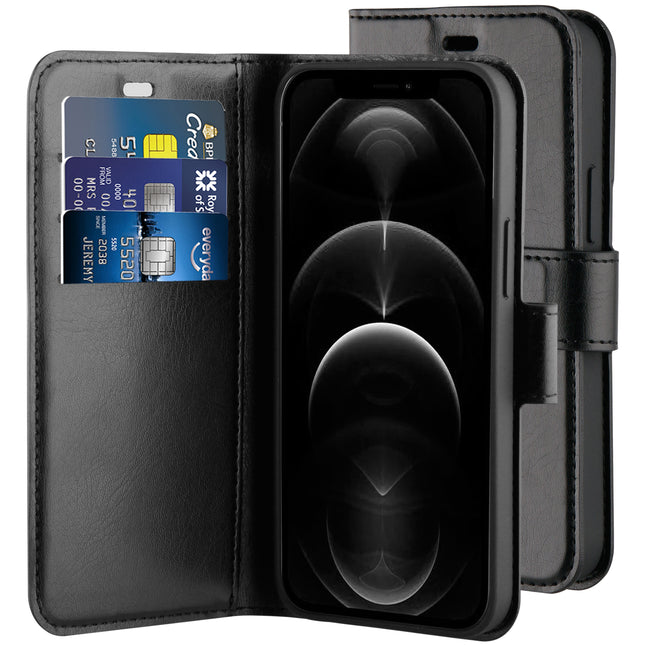 BeHello iPhone 12 Pro Max Gel Wallet Case - Black