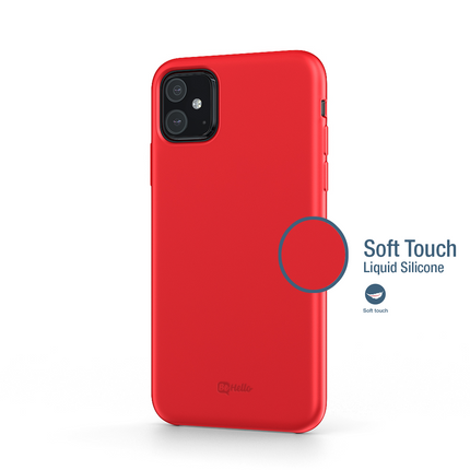 iPhone 11 Pro Siliconen Hoesje Rood achterkant case cover