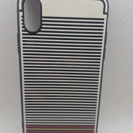 iPhone X / iPhone Xs Gehäuserückseite mit schwarzen und weißen Streifen, schöne, modische Hülle 