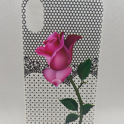 iPhone XS / iPhone X hoesje achterkant bloemen fasion design zacht sillicone case