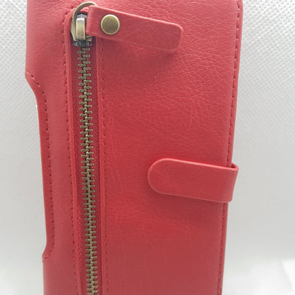 iPhone X / iPhone Xs case book type case with zipper space for cards