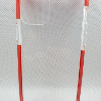 iPhone 11 Pro Hülle Rückseite transparent mit rotem Rand