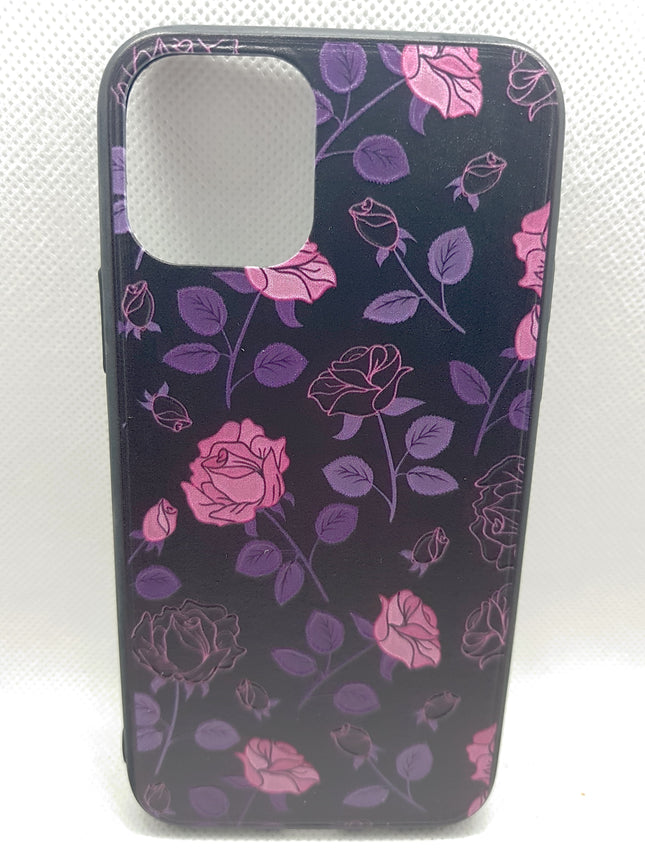 iPhone 11 Pro Hülle Rückseite Blumendesign Modehülle
