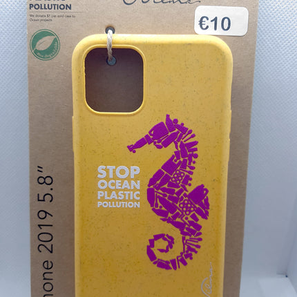 iPhone 11 Pro hoesje achterkant geel leuke print fashion case design