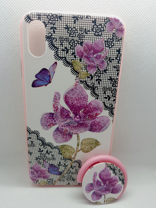 iPhone Xs Max case back fashion with popsocket back cover