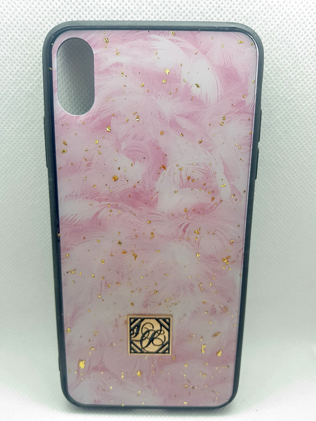 iPhone Xs Max Hülle Rückseite Fashion Pink Glitzer Bling Bling Print Hülle Rückseite