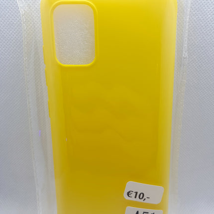 Samsung Galaxy A51 geel zacht dun achterkant silicone  cover bumper