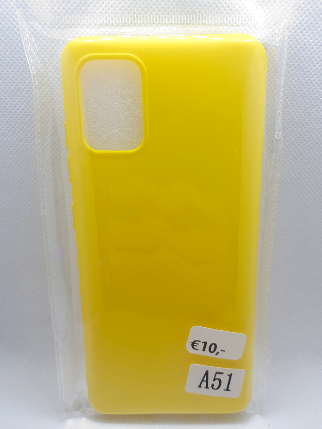 Samsung Galaxy A51 yellow soft thin back silicone cover bumper