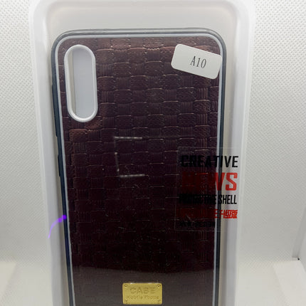 Samsung Galaxy A10 hoesje achterkant donker bruin fashion case