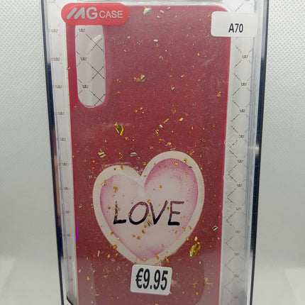 Samsung Galaxy A70 hoesje achterkant hart love print- fashion case backcover