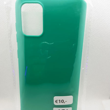Samsung Galaxy A71 hoesje achterkant sillicone case effen kleuren