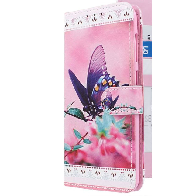 Samsung Galaxy A10 hoesje vlinders print mapje- Wallet Case butterflies