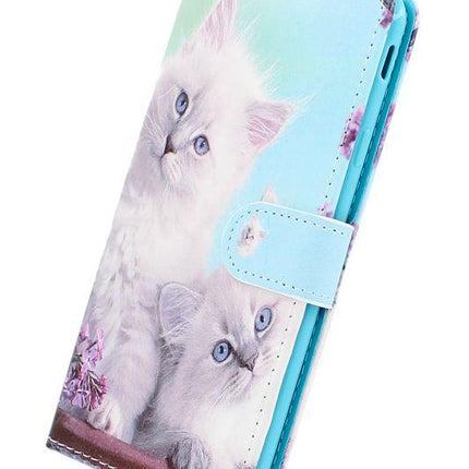 Samsung A5 2016 Bookcase hoesje wallet case Print kat katten 