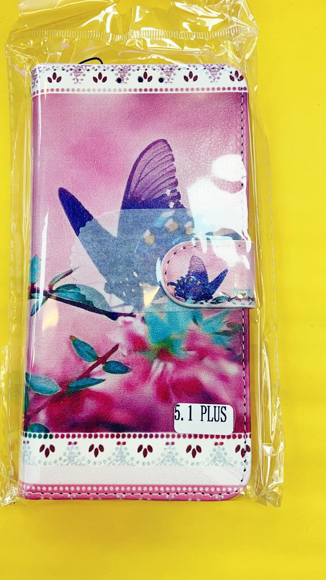 Nokia 5.1 Plus case - butterflies print folder - Wallet Case butterflies