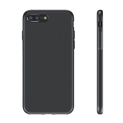 iPhone 6 Plus/6S Plus/7 Plus / 8 Plus Silikonhülle, schwarze Rückseite 
