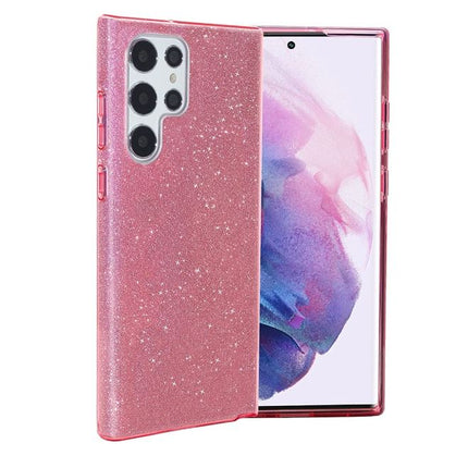 Hoesje 3 in 1 Glitter Backcover - Samsung S23 Plus - Roze