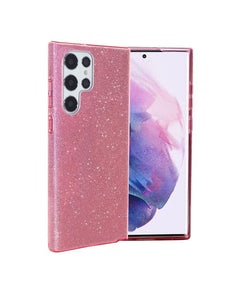 Case 3 in 1 Glitter Back Cover - Samsung S23 Ultra - Pink