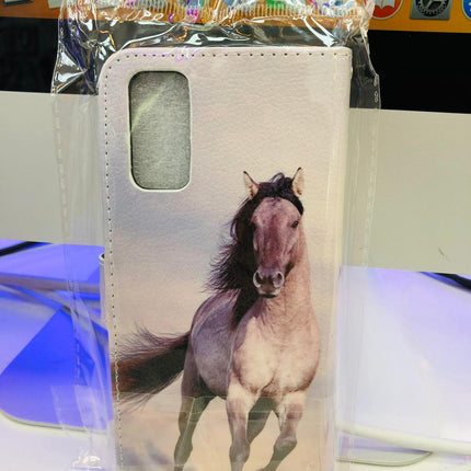 SAMSUNG GALAXY S20 hoesje paarden opdruk- Wallet case  horse print booktype