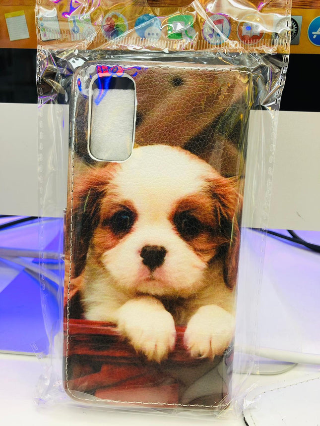 SAMSUNG GALAXY S20 case Puppy dog ​​cute print- Wallet case booktype dog printed