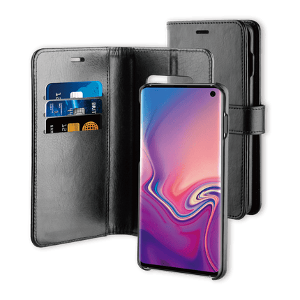 BeHello Samsung Galaxy S10+ Hoesje I 2-in-1 Wallet Case met Ruimte Voor 3 Pasjes Zwart