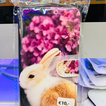 Samsung Galaxy S20 Plus Hülle süßer Hase-Aufdruck – Brieftaschen-Hülle Hase im Booktype-Stil bedruckt