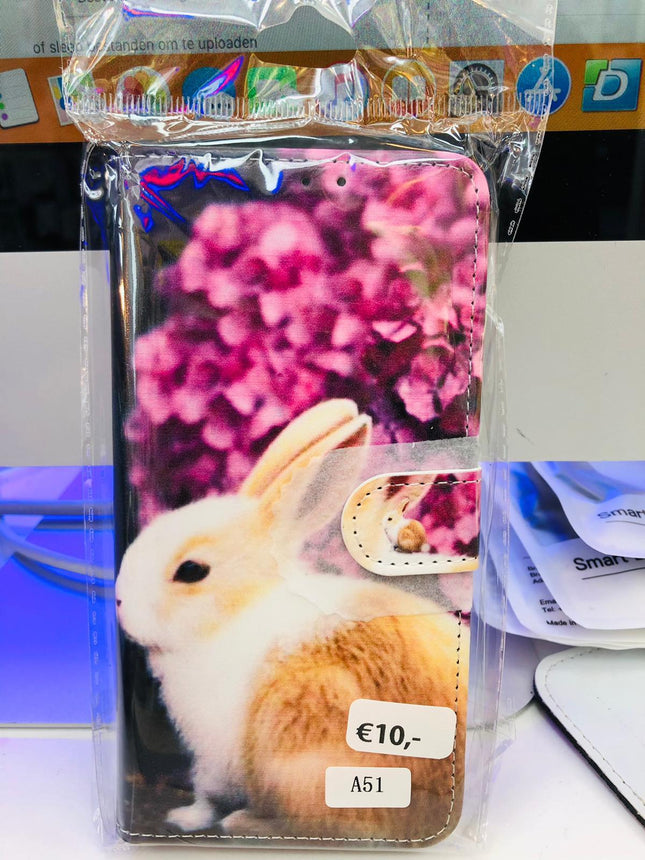 Samsung Galaxy S20 Plus Hülle süßer Hase-Aufdruck – Brieftaschen-Hülle Hase im Booktype-Stil bedruckt
