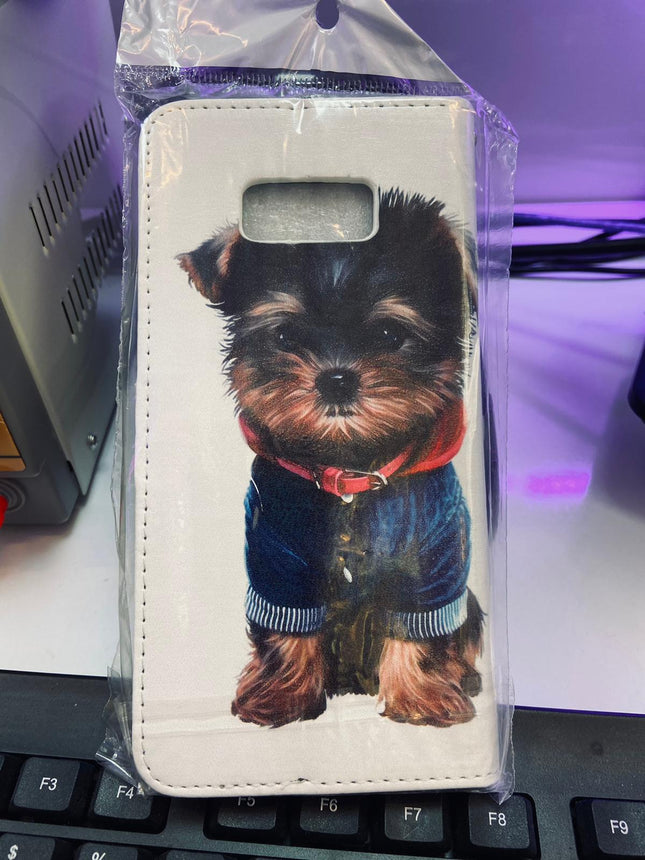 Samsung Galaxy S8 Plus case Cute dog print- Wallet case book type dog printed