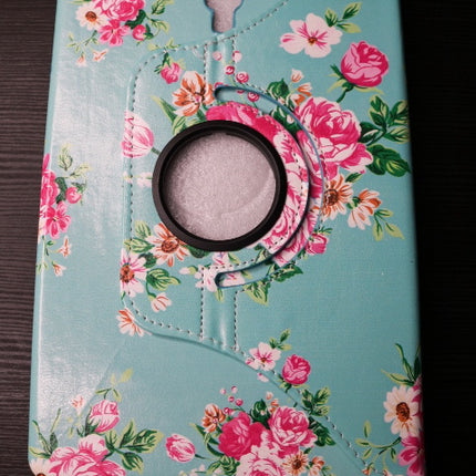Samsung Galaxy Tab A 10.5 2018 Cover Modell T590 T595 10,5 Zoll – 360° drehbare Hülle mit Blumendruck 