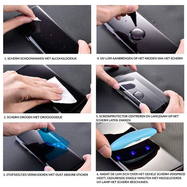 UV-Flüssigkleber 3D-Schutz aus gehärtetem Glas für Samsung/Huawei/