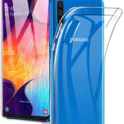 Samsung Galaxy A50 hoesje achterkant doorzichtig transparant