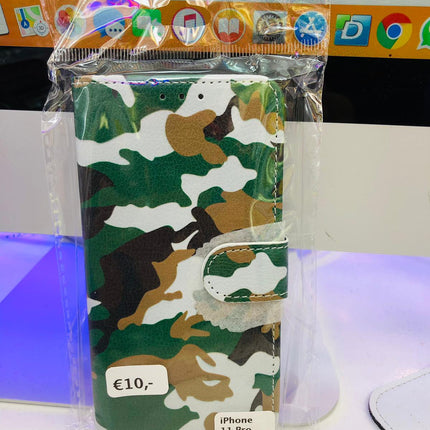 iPhone 11 Pro hoesje leger print - army militair - Wallet print case