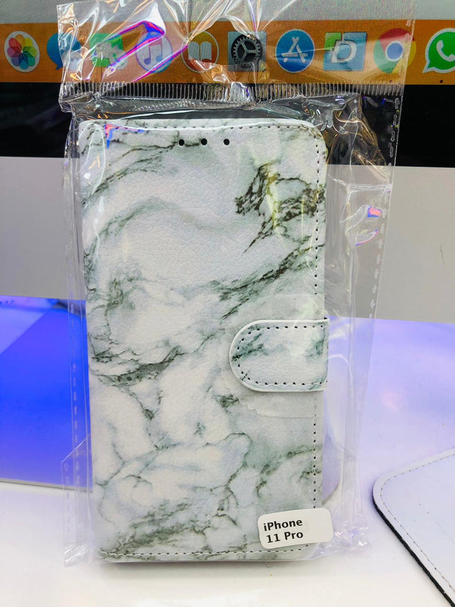 iPhone 11 Pro hoesje marmeren marble print Wallet case