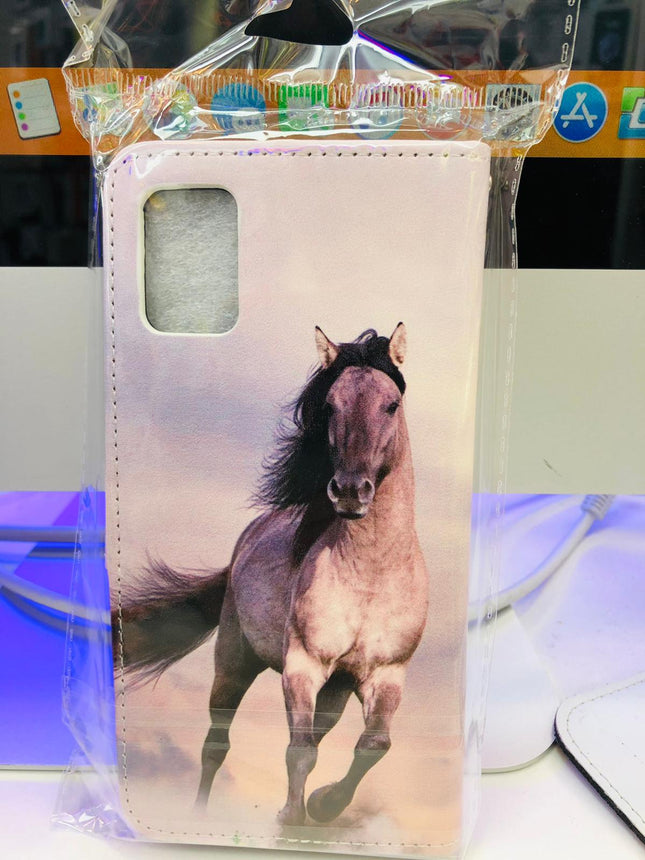 Samsung Galaxy A51 Hülle mit Pferdemuster – Brieftaschenhülle mit Pferdemuster im Booktype-Stil