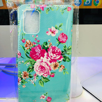 Samsung Galaxy A71 hoesje Bloemen Print mapje- Wallet Case beautiful flower