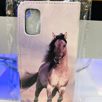 Samsung Galaxy A41 hoesje paarden opdruk- Wallet case  horse print booktype