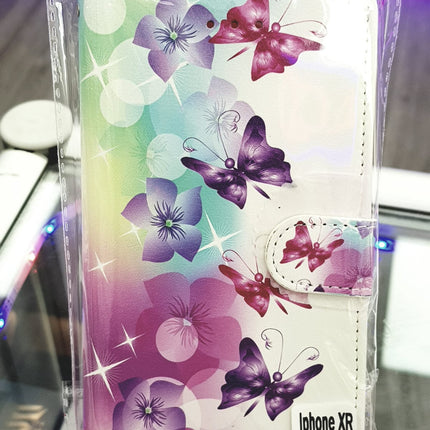 iPhone XR Wallet Case - Ordner mit Schmetterlingsdruck - Wallet Case Schmetterlinge