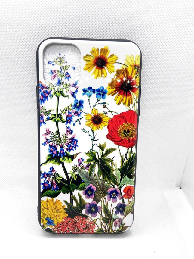 iPhone 11 Back Fashoin Flower Case Shockproof Case Cover TPU bling bling 