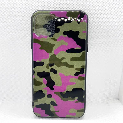 iPhone 11 achterkant leger print - army militair fashoin hoesje Shockproof Case Cover TPU bling bling