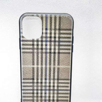 iPhone 11 achterkant Burberry ruitje -geruiten fashoin hoesje Shockproof Case Cover TPU bling bling
