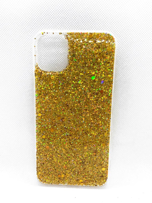 iPhone 11 Rückseite gold glitzernd, modische Hülle, stoßfeste Schutzhülle aus TPU mit Bling-Bling 
