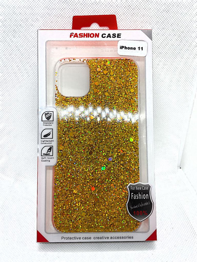 iPhone 11 back gold glitter fashoin case Shockproof Case Cover TPU bling bling 