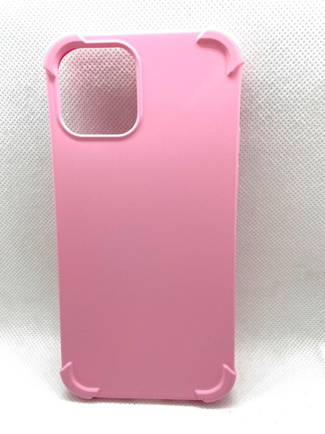 iPhone 12 / 12 Pro hoesje achterkant licht roze kleur case antishock light pink Shockproof Case