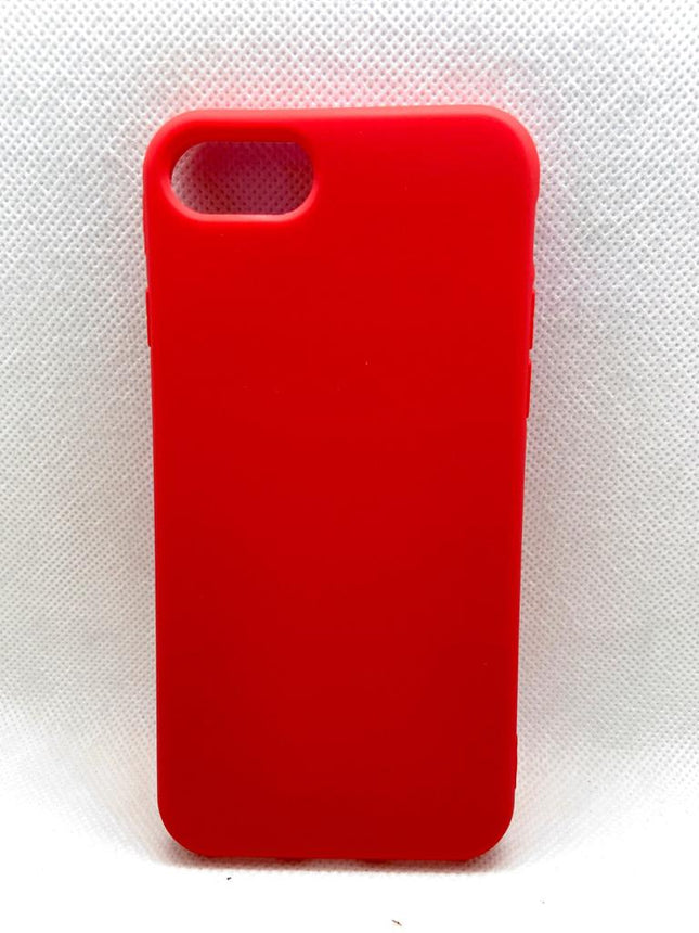 iPhone iPhone SE 2022 / iPhone SE 2020 / iPhone 8 / iPhone 7  achterkant hoesje rood kleur zacht sillicone