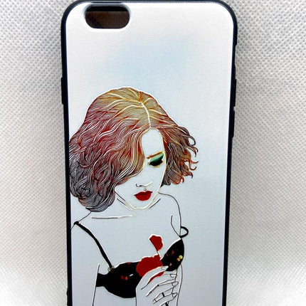 iPhone 6 / 6S back cover beautiful photo of a blonde girl fashion design 