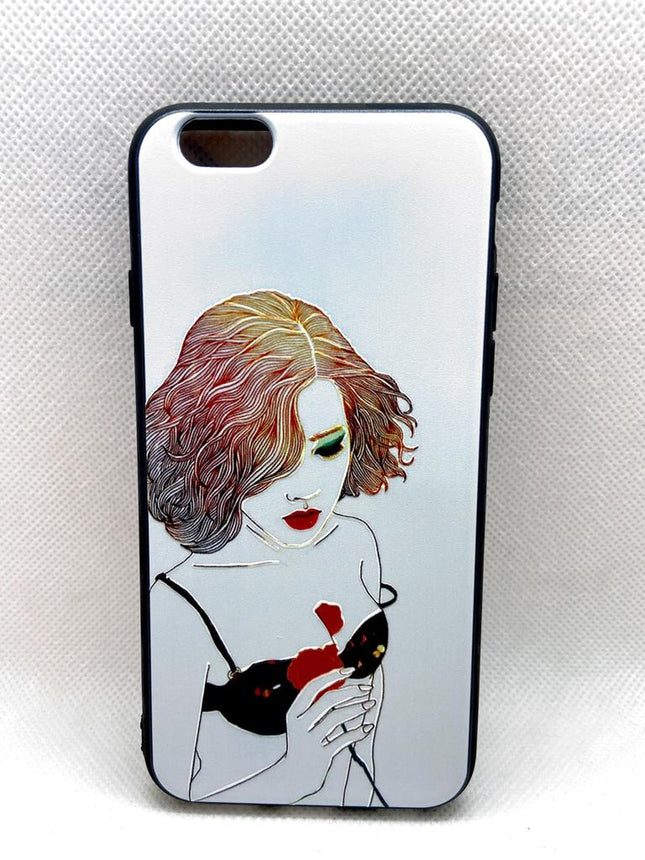 iPhone 6 / 6S back cover beautiful photo of a blonde girl fashion design 