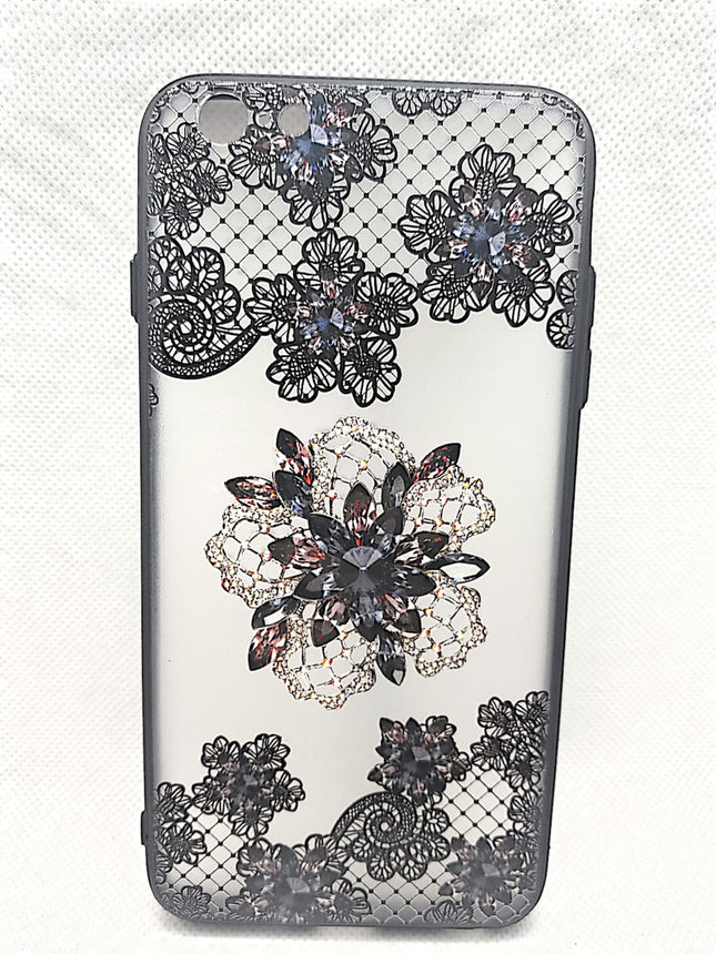 iPhone 6 plus/6s Plus case black design with transparent back cover case 
