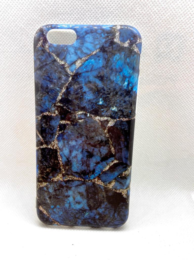 iPhone 6 / 6S Hülle, süße, weiche, dunkelblaue Marmarstein-Rückseite mit Aufdruck auf der Rückseite 