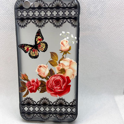 iPhone 6 / 6S Hülle Schmetterlinge Blumen Design Rückseite Hülle Rückseite 